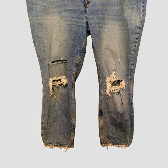 Abercrombie Fitch Jeans The Skinny 36 Short Blue Denim Destroyed Distressed NEW - Picture 3 of 12